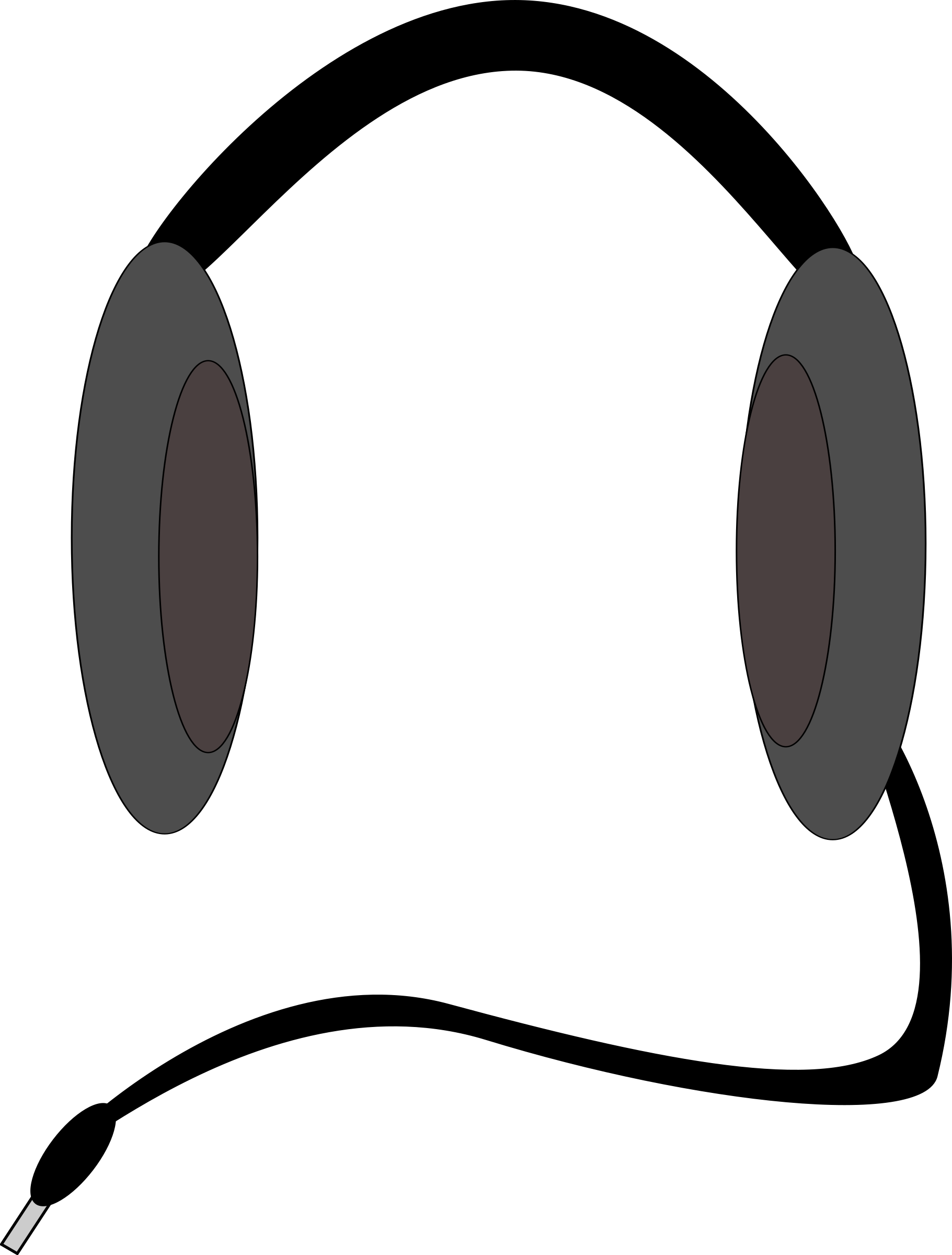 1821x2400 Headphones Vector Art Image