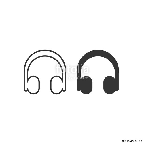 500x500 Headphones Vector Icon Stock Image And Royalty Free Vector