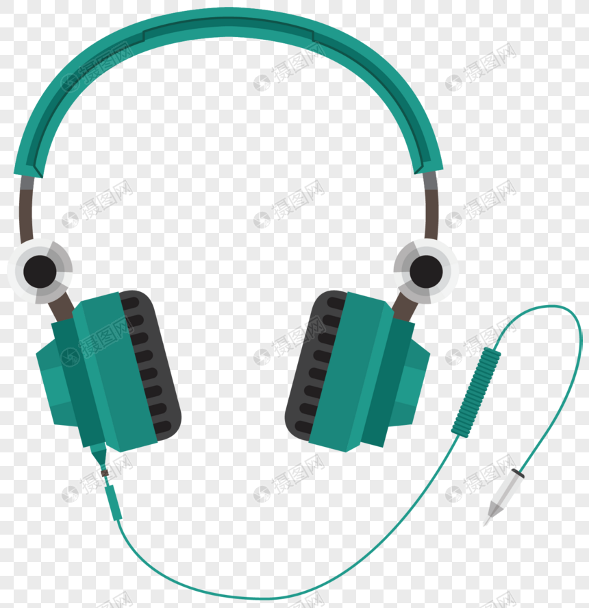 860x887 Creative Office Supplies Headphone Vector Material Png