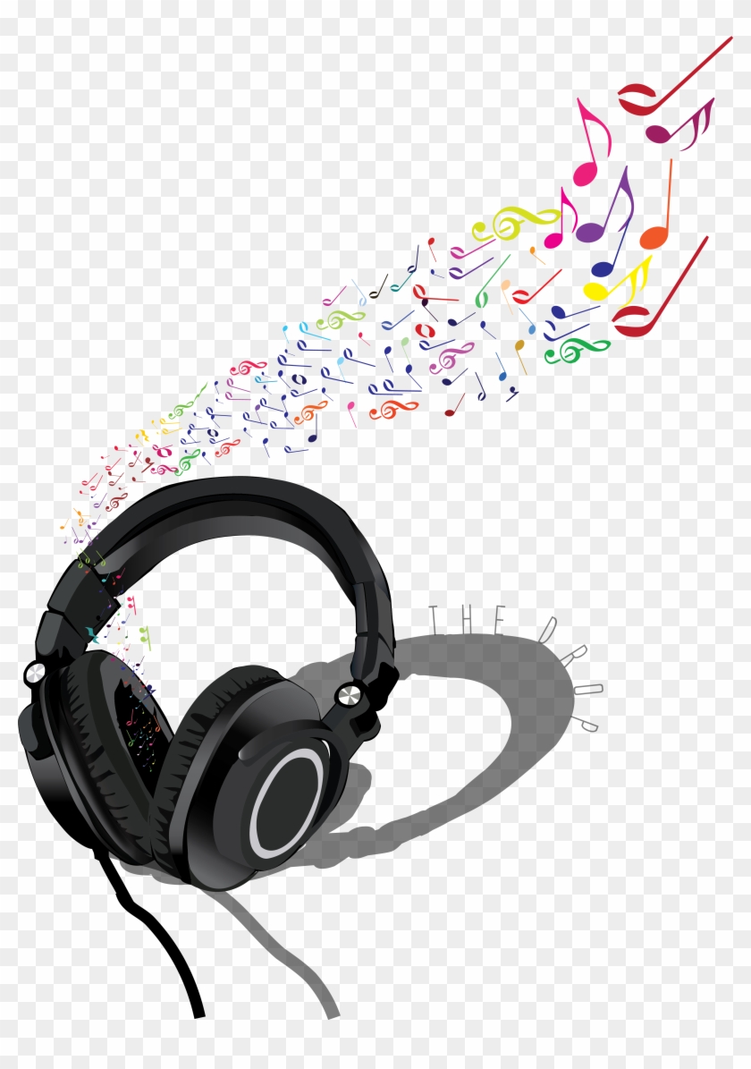 840x1195 Headphone Vector