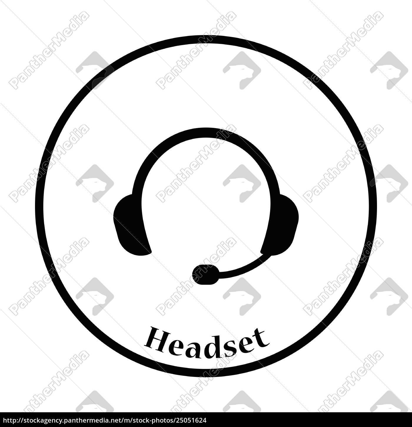 Headset Icon Vector Illustration 1400x1450 Headset Icon Vector Illustration