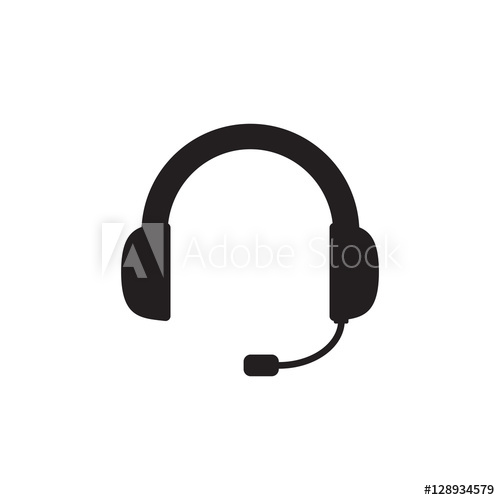 Headset Icon Vector Isolated 500x500 Headset Icon Vector Isolated
