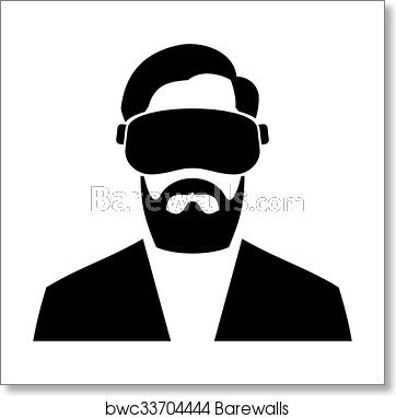 Virtual Reality Headset Icon Vector, Art Print Barewalls 362x382 Virtual Reality Headset Icon Vector, Art Print Barewalls