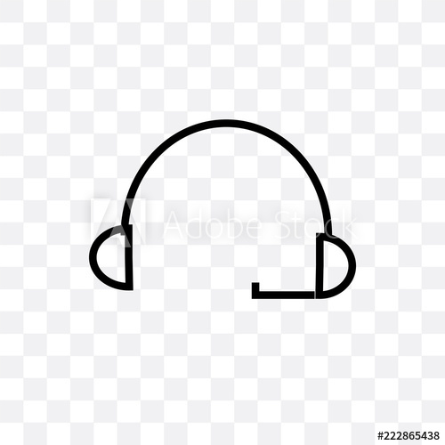 Headset Icon Isolated On Transparent Background Simple 500x500 Headset Icon Isolated On Transparent Background Simple