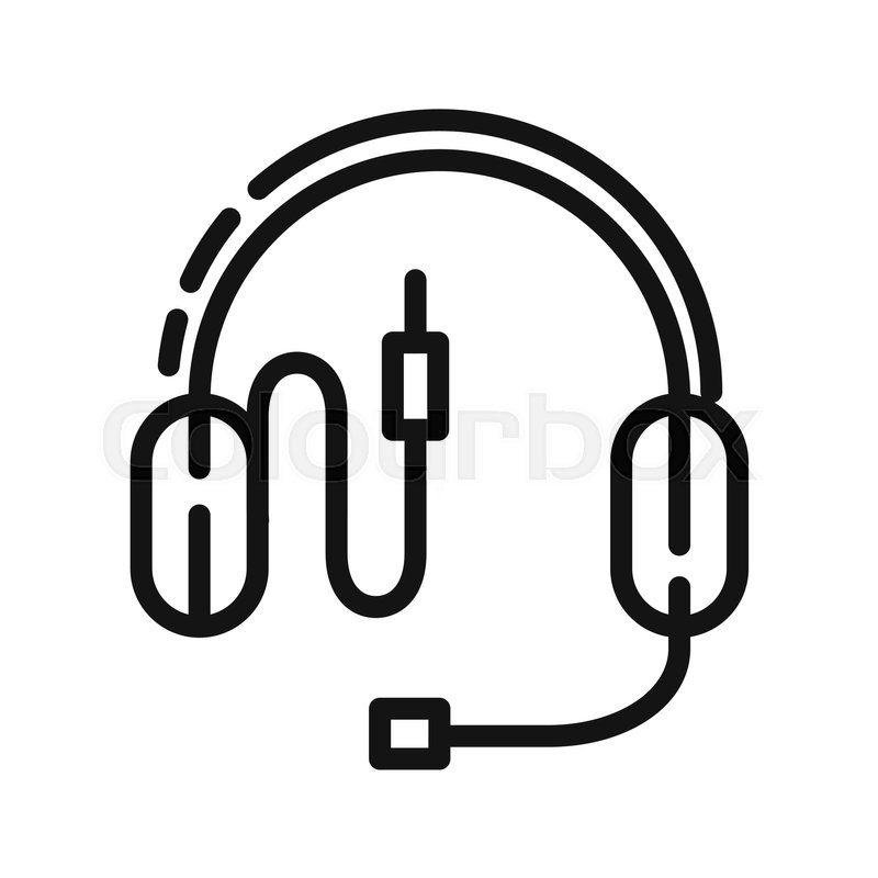800x800 Support Headset Vector Illustration Stock Vector Colourbox