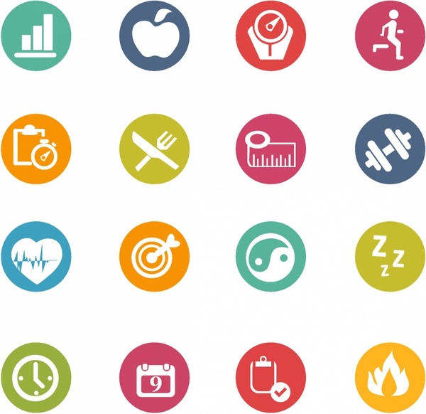 600x582 Fitness Icons Free Vector In Adobe Illustrator