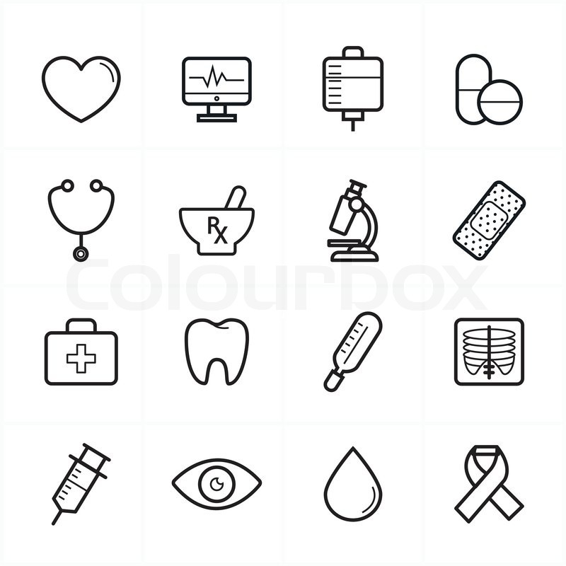 800x800 Flat Line Icons For Medical Icons And Stock Vector Colourbox