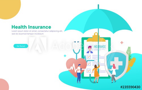 500x315 Healthcare Insurance Vector Illustration Concept, People