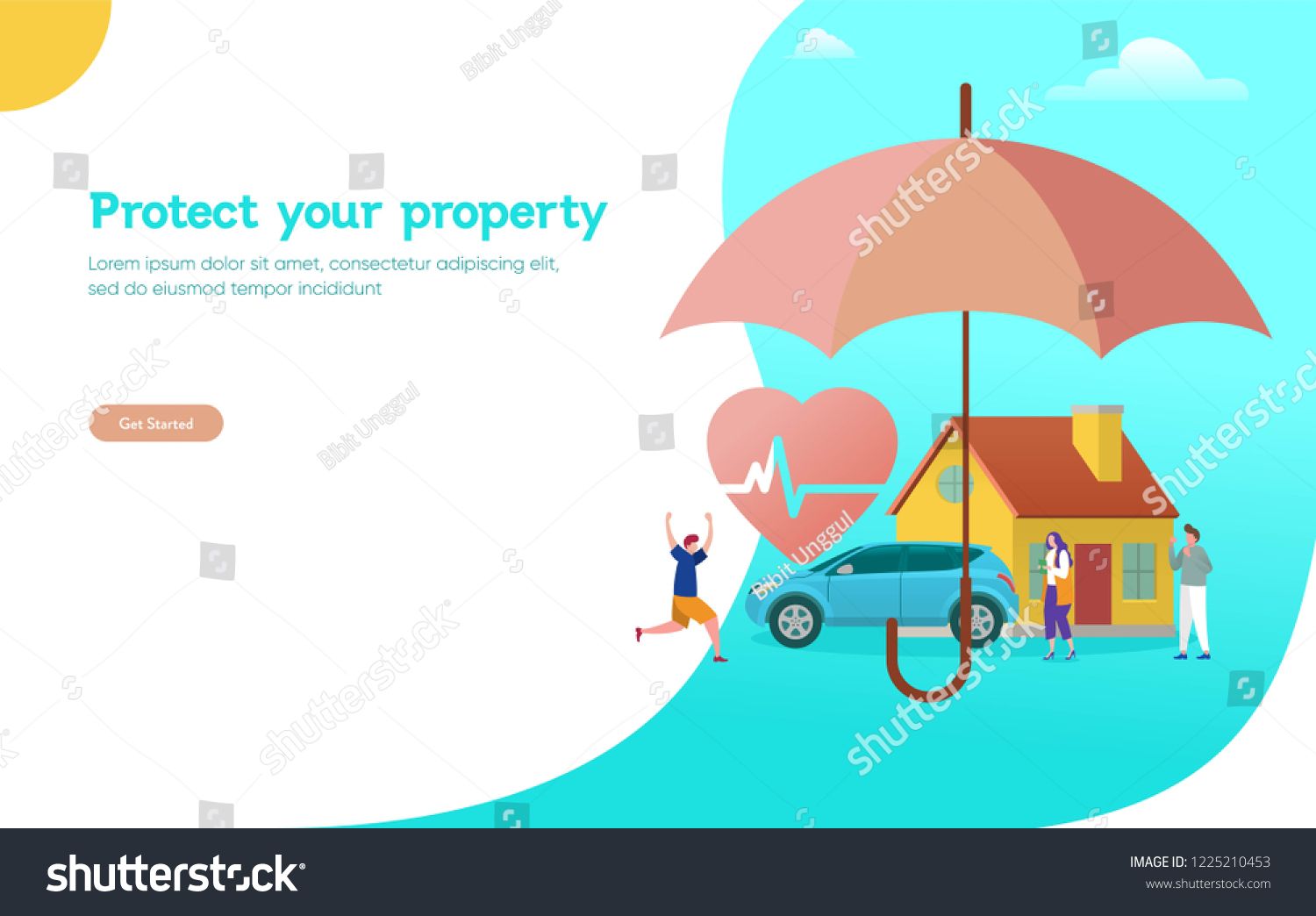 1500x1044 Property And Health Insurance Vector Illustration Concept, Agent