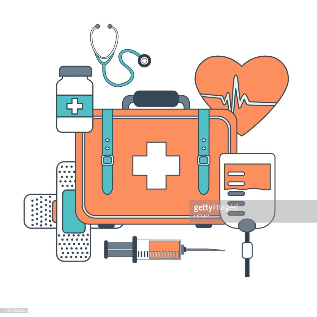 1024x1024 Vector Art Thin Line Medicine Icon Set Medical Insurance