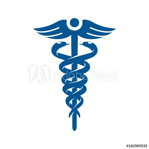 500x500 Health Logo Vector Caduceus Rod Of Asclepius
