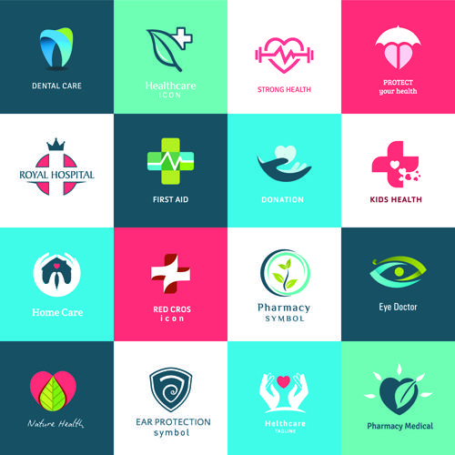 500x500 Creative Medical And Healthcare Logos Vector Set Icons
