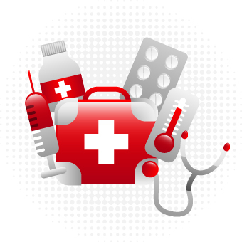 340x340 Health With Medical Elements Vector Free Download