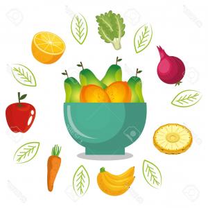 300x300 Photostock Vector Fruits And Vegetables Healthy Food Vector