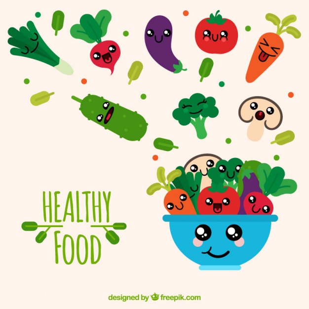 626x626 Collection Of Smiling Healthy Food Vector Free Download