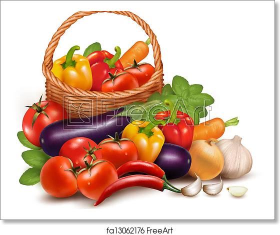 560x470 Free Art Print Of Background With Fresh Vegetables In Basket