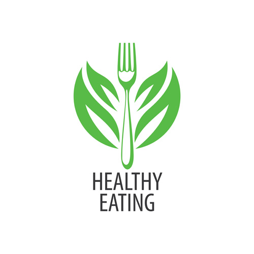 500x500 Healthy Eating Logo Design Vector Set Free Download