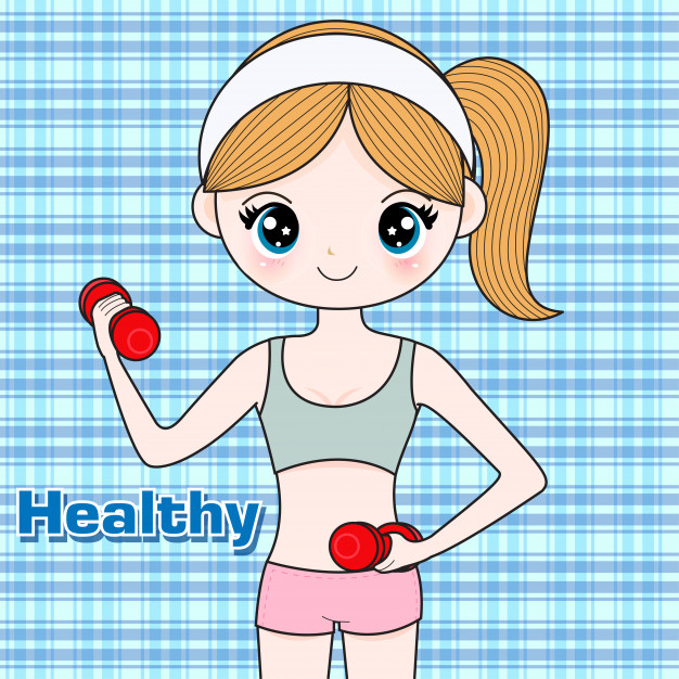626x626 Cute Girl Fitness Body Healthy Vector Premium Download
