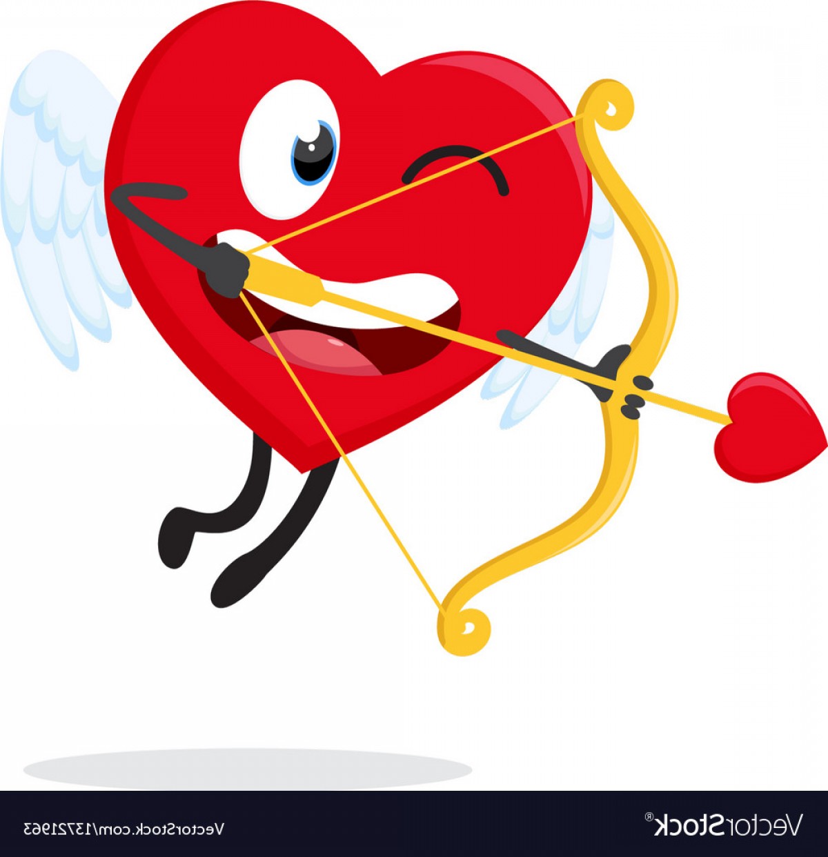 Cute Heart Cupid Ready To Shoot With Arrow Vector Catchsplace 1200x1242 Cute Heart Cupid Ready To Shoot With Arrow Vector Catchsplace
