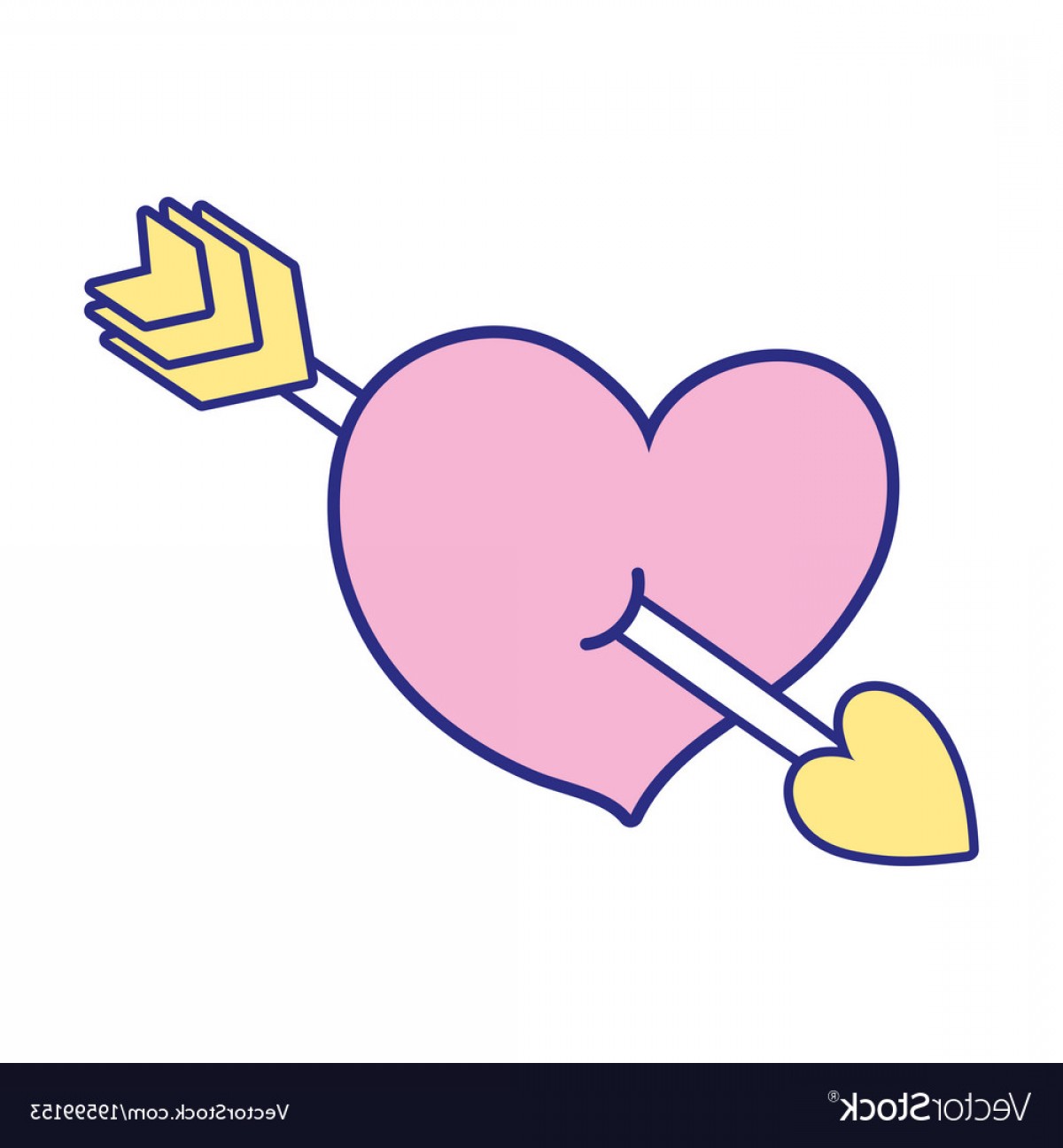 Full Color Cute Heart With Art Arrow Icon Vector Catchsplace 1200x1296 Full Color Cute Heart With Art Arrow Icon Vector Catchsplace