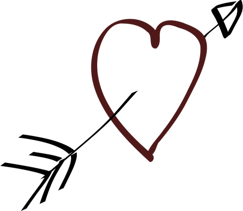 Heart And Arrow Vector Graphics 500x435 Heart And Arrow Vector Graphics