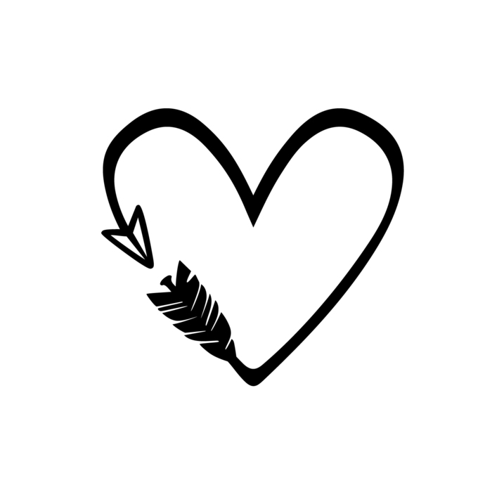Heart And Arrow Vector at Vectorified.com | Collection of Heart And ...
