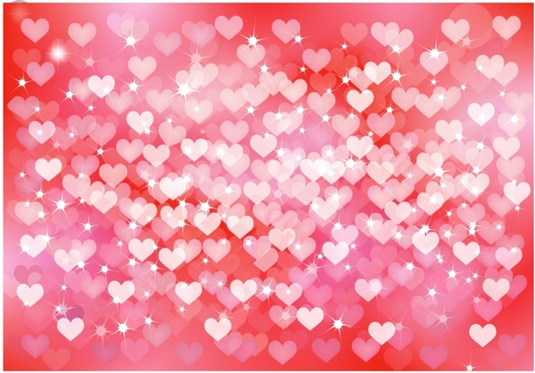 600x419 Heart Background Free Vector In Adobe Illustrator