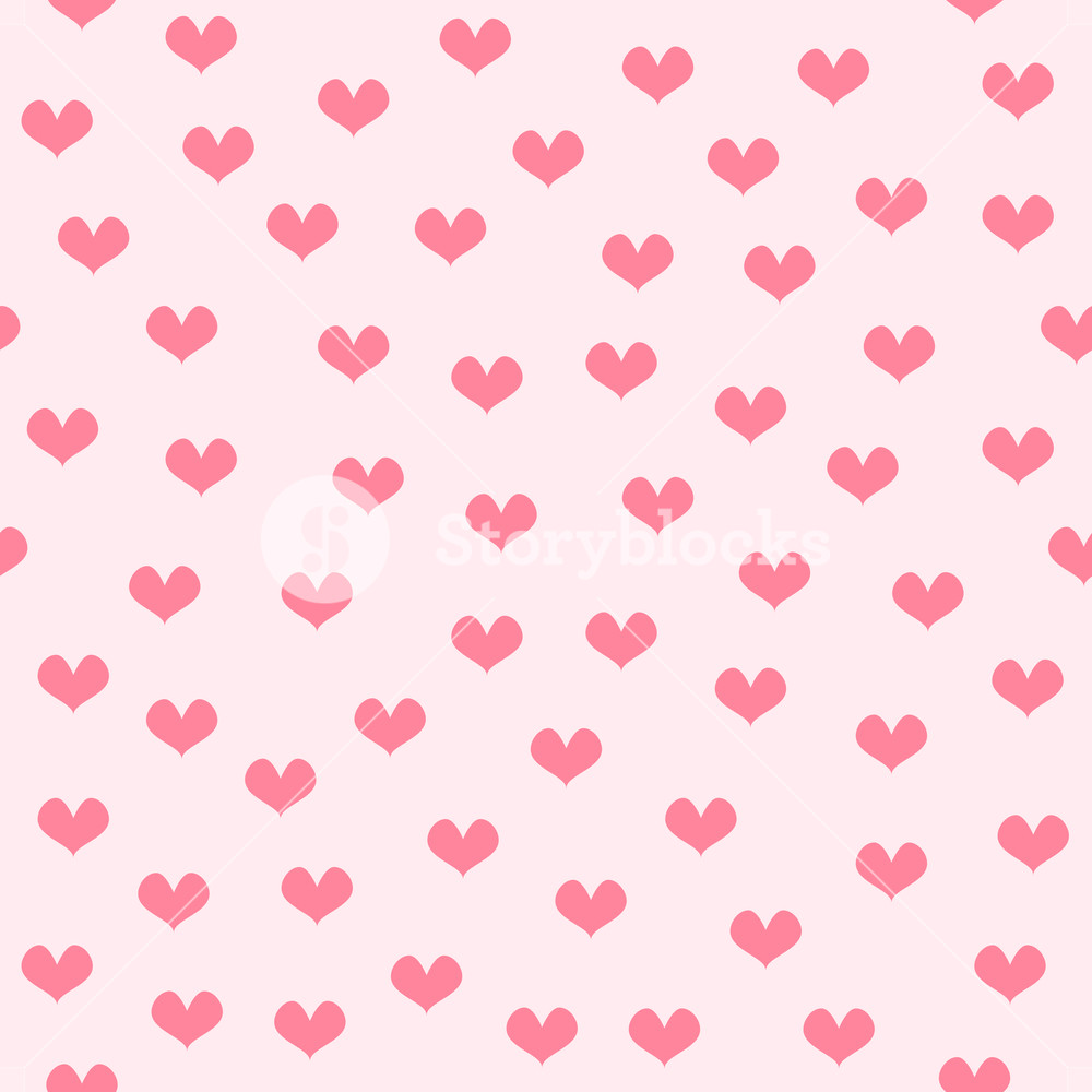 1000x1000 Heart Background Seamless Vector Pattern