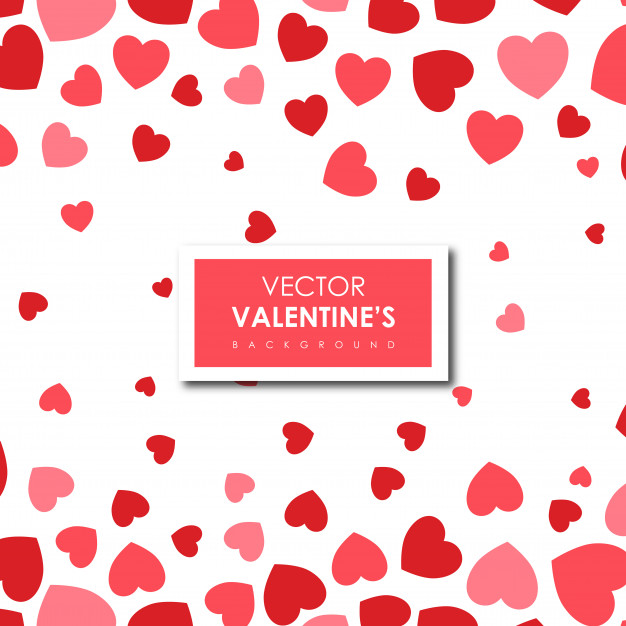 626x626 Simple Valentine's Hearts Background Vector Free Download