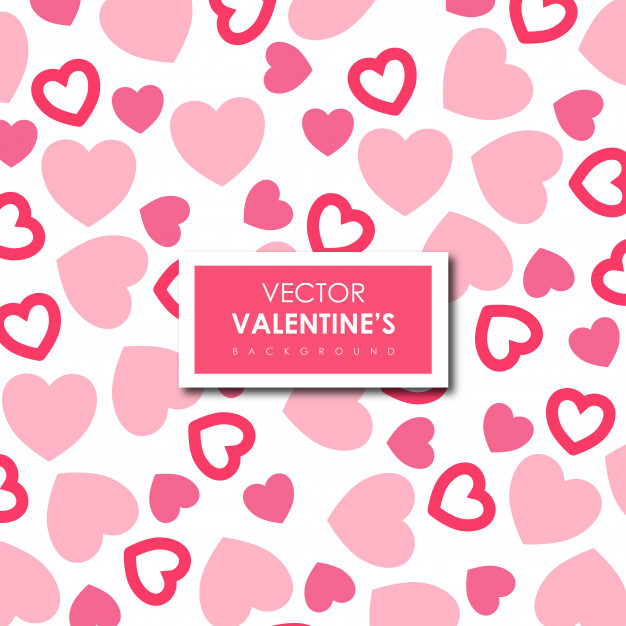 626x626 Simple Valentine's Vector Hearts Background Vector Free Download