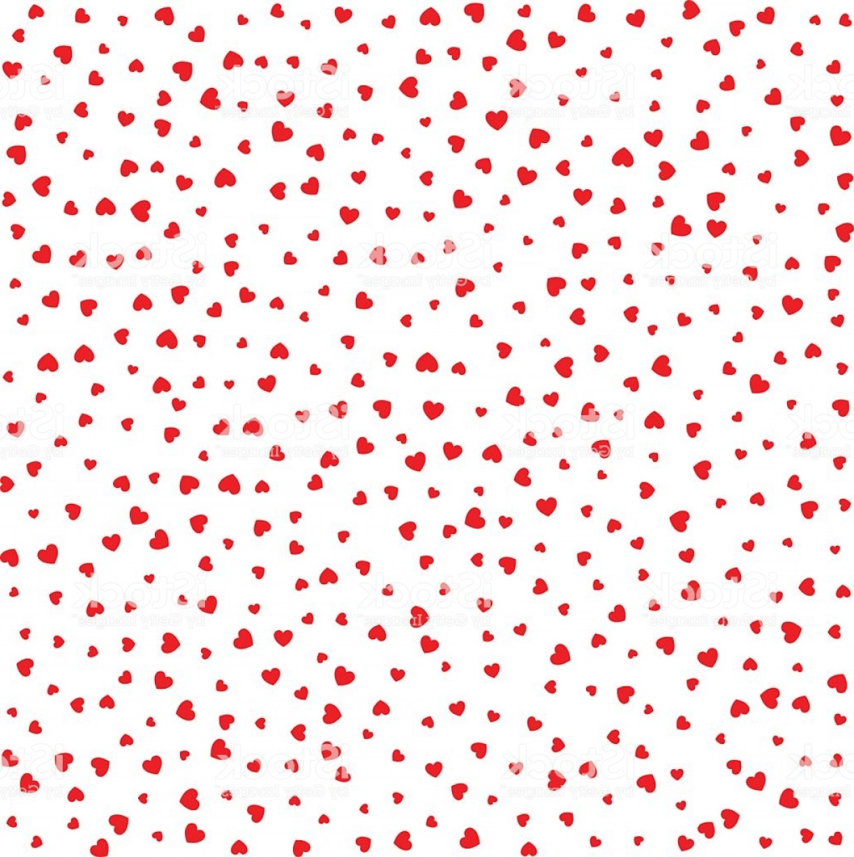 1224x1228 Vector Valentines Day Card Seamless Pattern Red Small Hearts