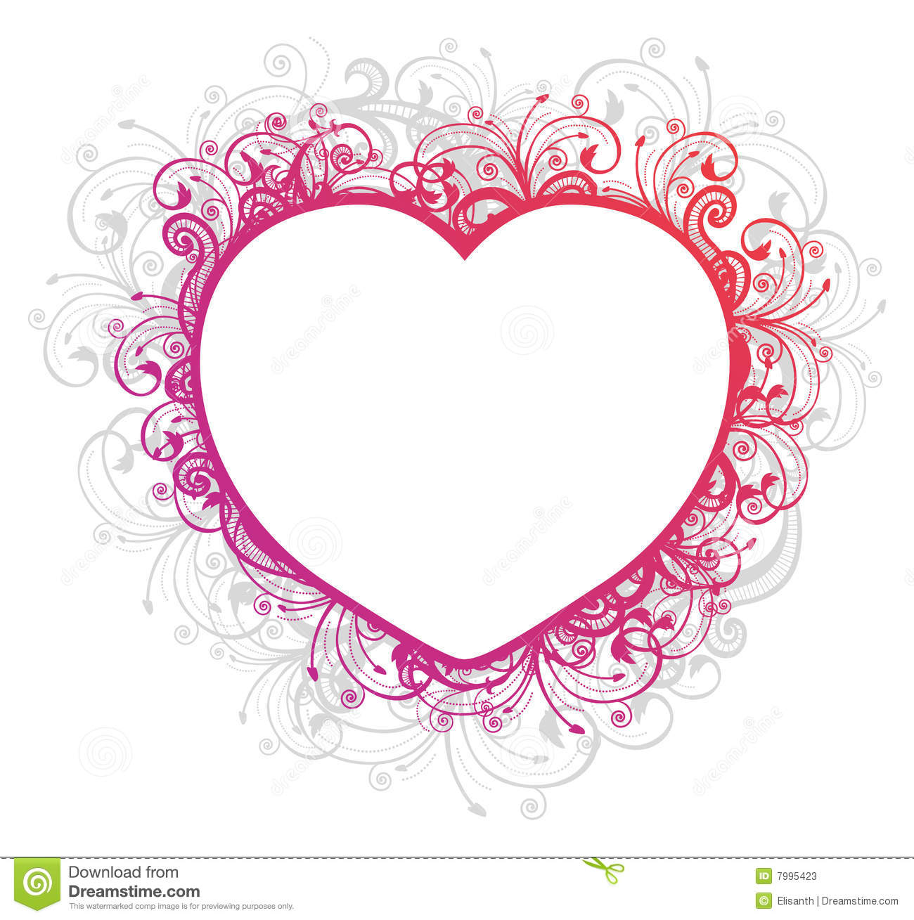 Heart Border Vector