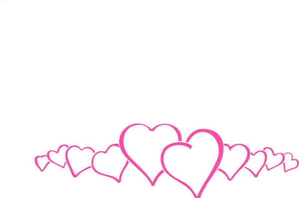 600x398 Hot Pink Heart Border Clip Art