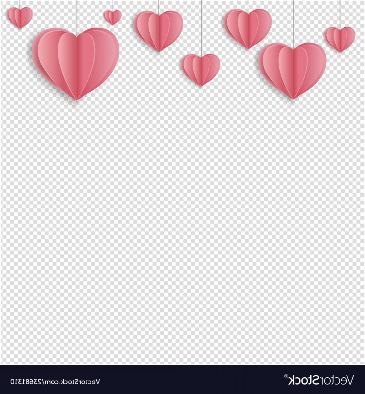 1200x1296 Paper Hearts Border Transparent Background Vector Soidergi
