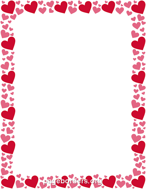 470x608 Free Heart Borders Clip Art