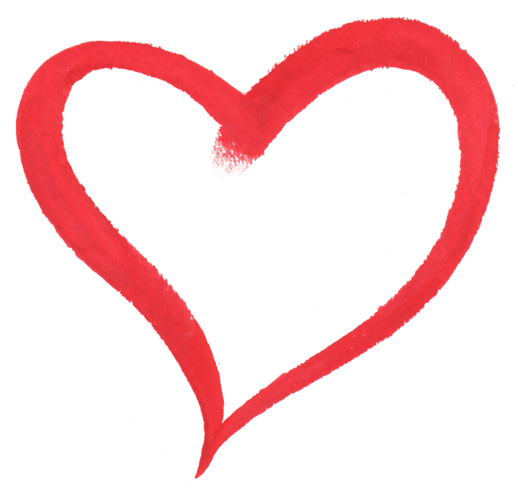 750x707 Hd Vector Heart Brush Stroke