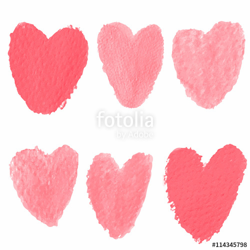 500x500 Red Heart Water Color Brushes Water Color Vector Water Color