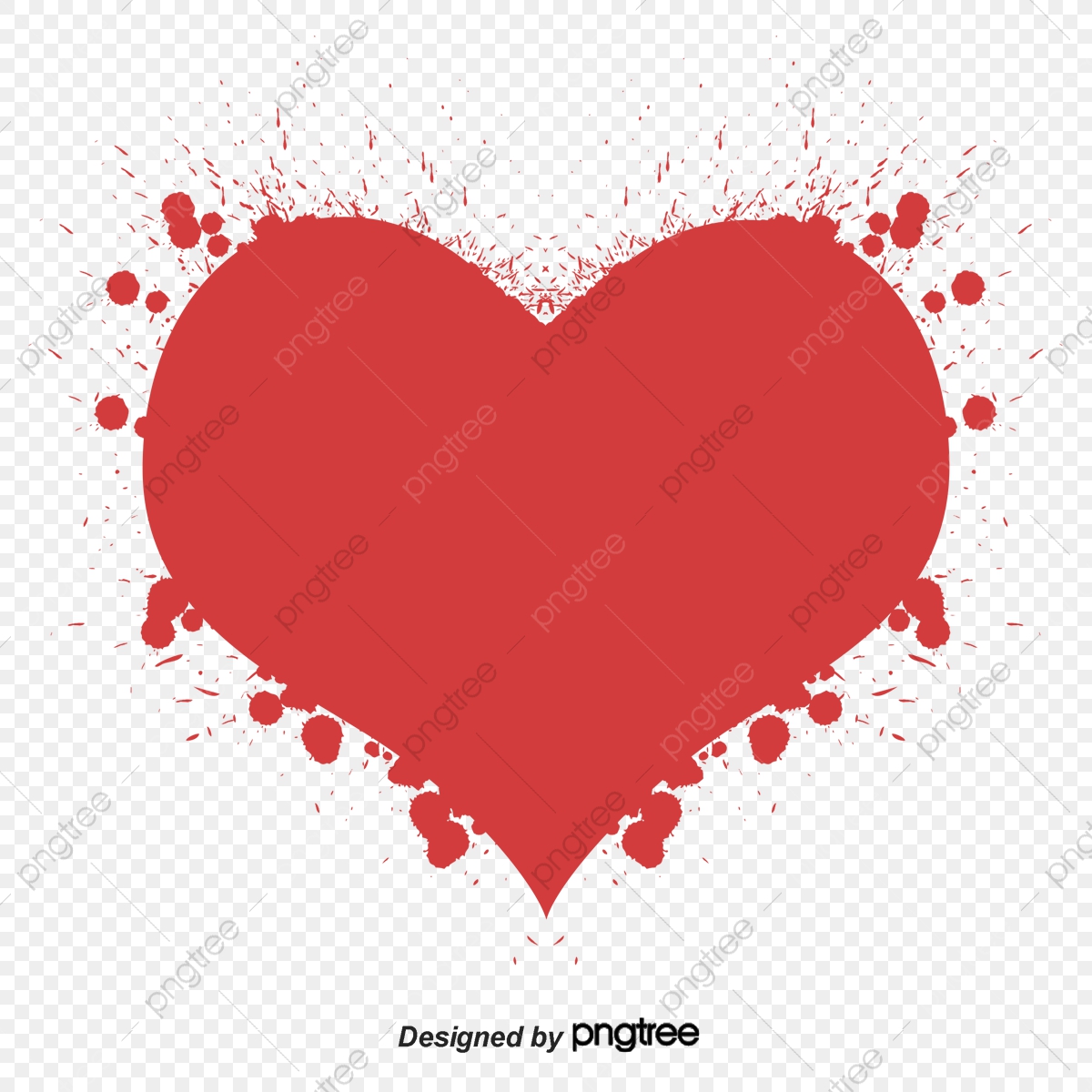 1200x1200 Splashing Hearts, Red, Splash, Heart Brush Png And Vector