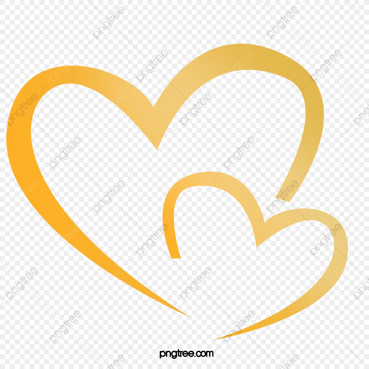 1200x1200 Two Hearts Heart Outline, Two, Heart Shaped, Heart Brush Png