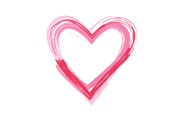 600x400 Vector Brush Heart