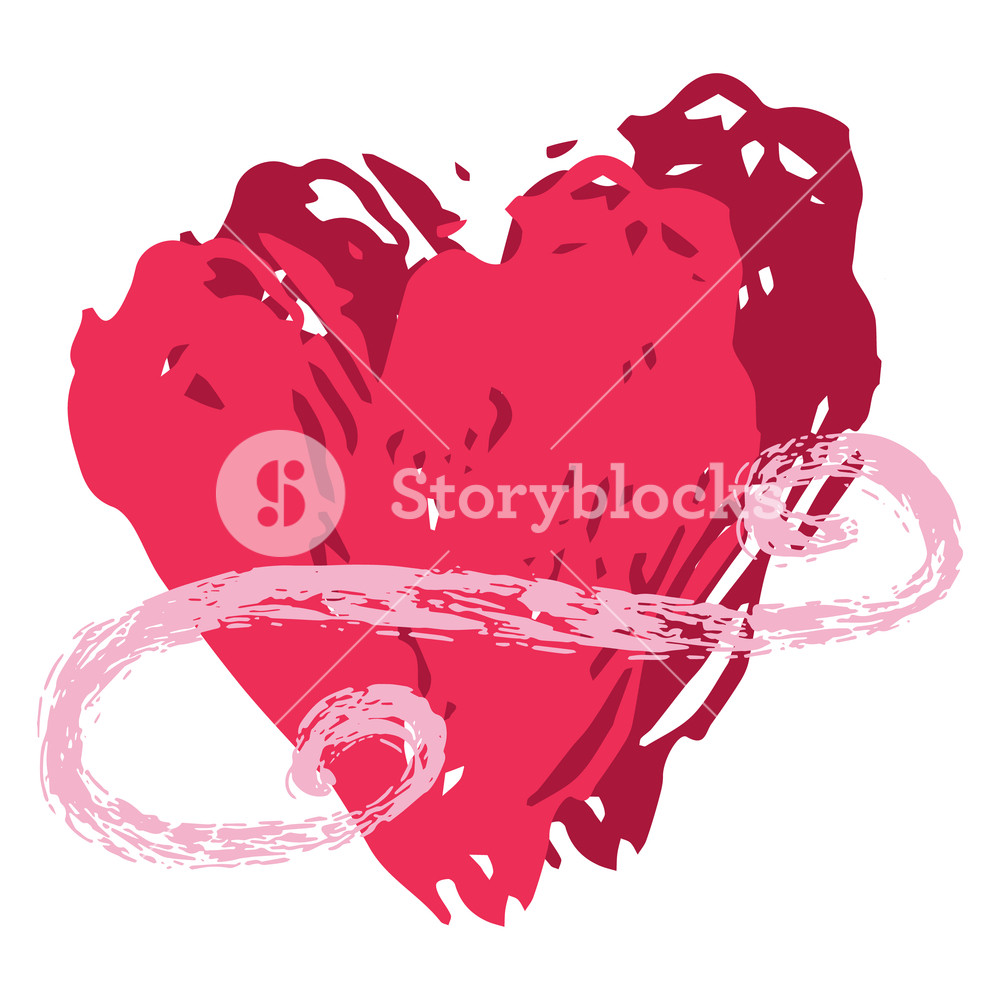 1000x1000 Brush Stroke Red Vector Love Hearts Entwined Flourish Texture