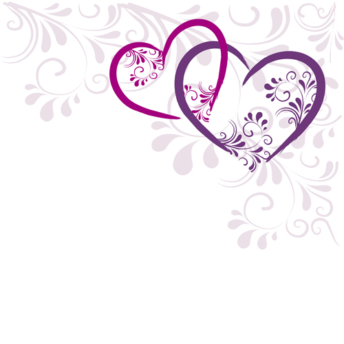 500x500 Elegant Heart With Floral Background Vector For Free Download