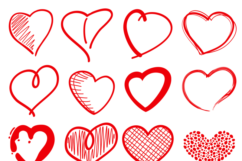 Heart Doodle Vector at Vectorified.com | Collection of Heart Doodle ...