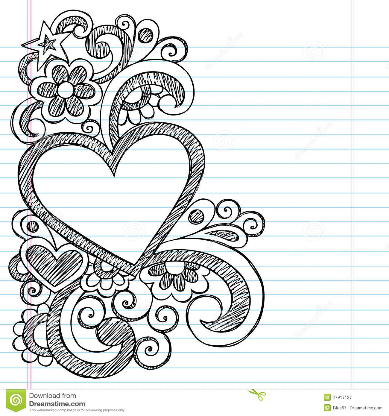 1300x1390 Heart Love Frame Sketchy Doodle Vector Design Royalty Free Stock
