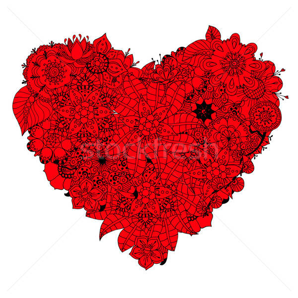 600x600 Heart Doodle Vector Illustration Volodymyr Vechirnii