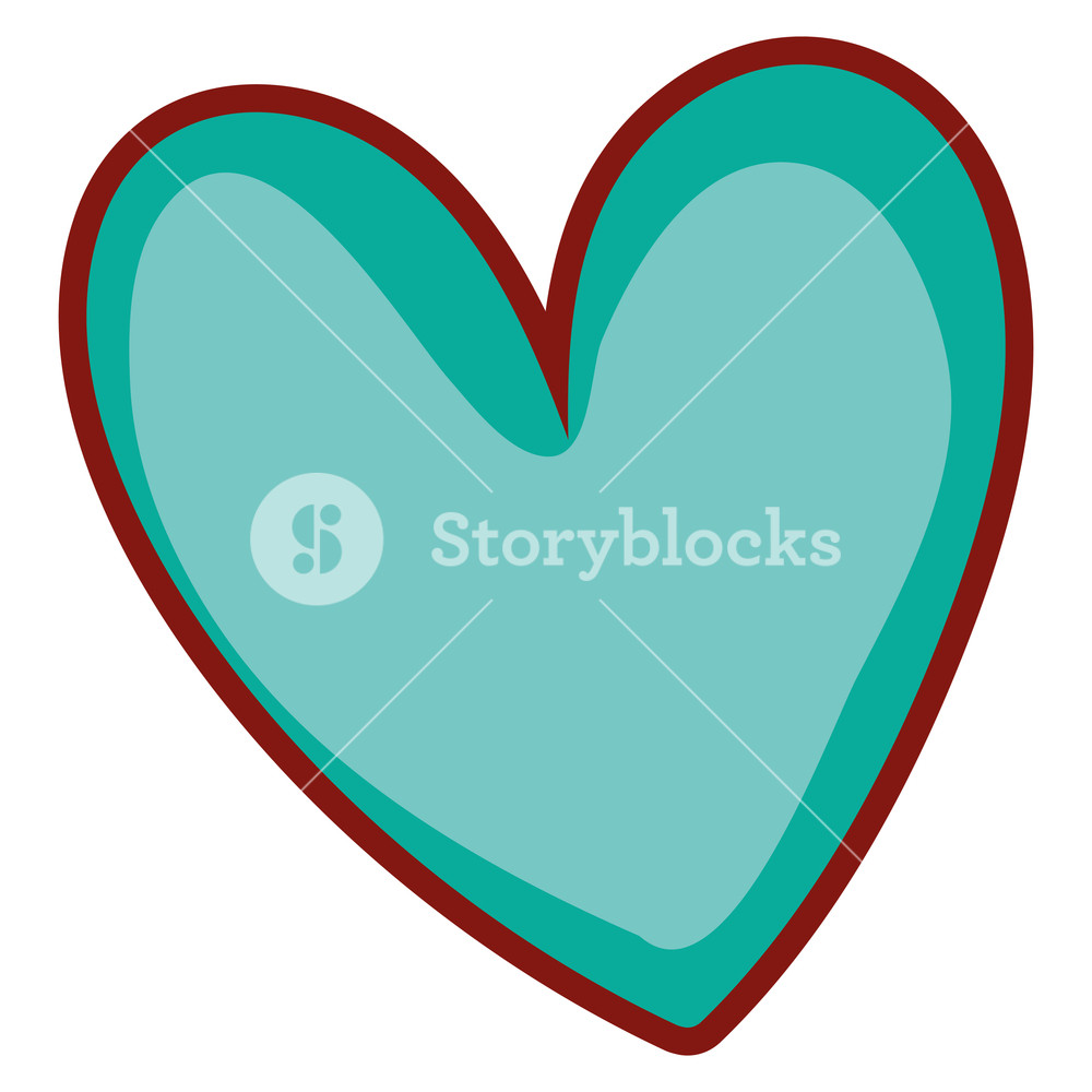 1000x1000 Heart Shape Doodle Vector Illustration Graphic Design Royalty Free