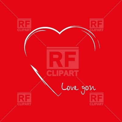 400x400 Heart Drawing On Red Background Vector Image Of Backgrounds