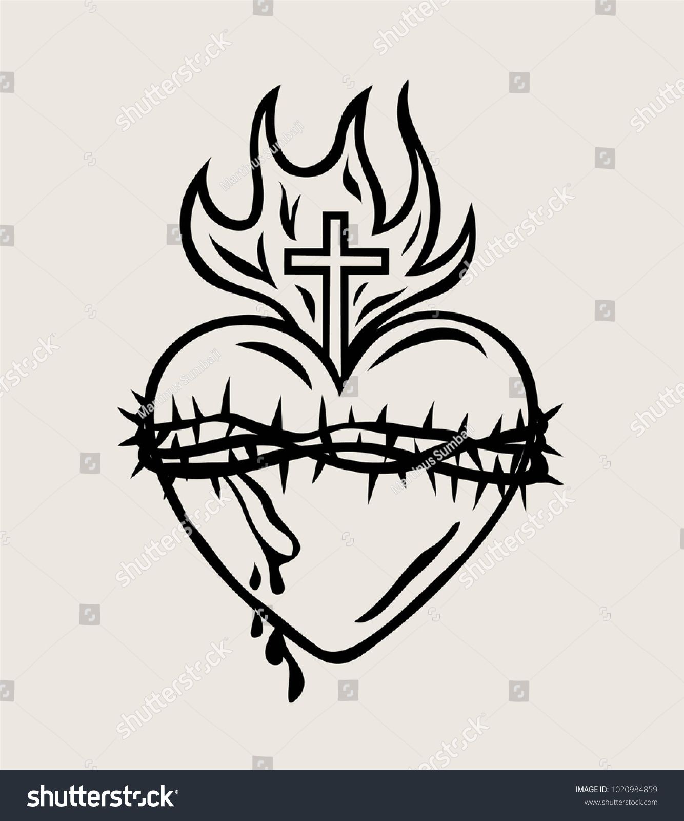 1334x1600 Sacred Heart Of Jesus Sketch Drawing, Art Vector Design Sacred