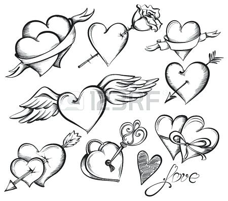 450x398 Valentine Heart Drawing