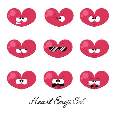 Heart Emoji Set Vector 490x490 Heart Emoji Set Vector